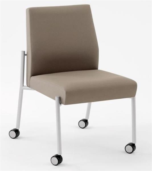 Mystic Guest Armless Guest Chair with Casters